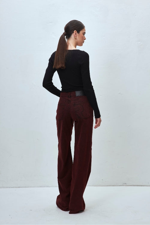 WIDELEG EXTRALARGE BORDEAUX