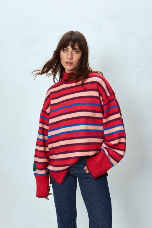 SWEATER TRAIP RED