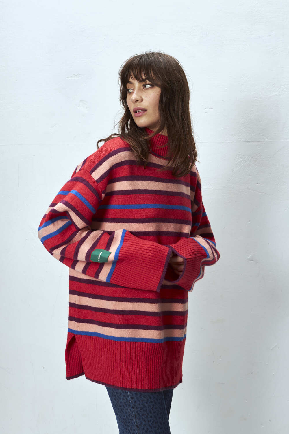 SWEATER TRAIP RED